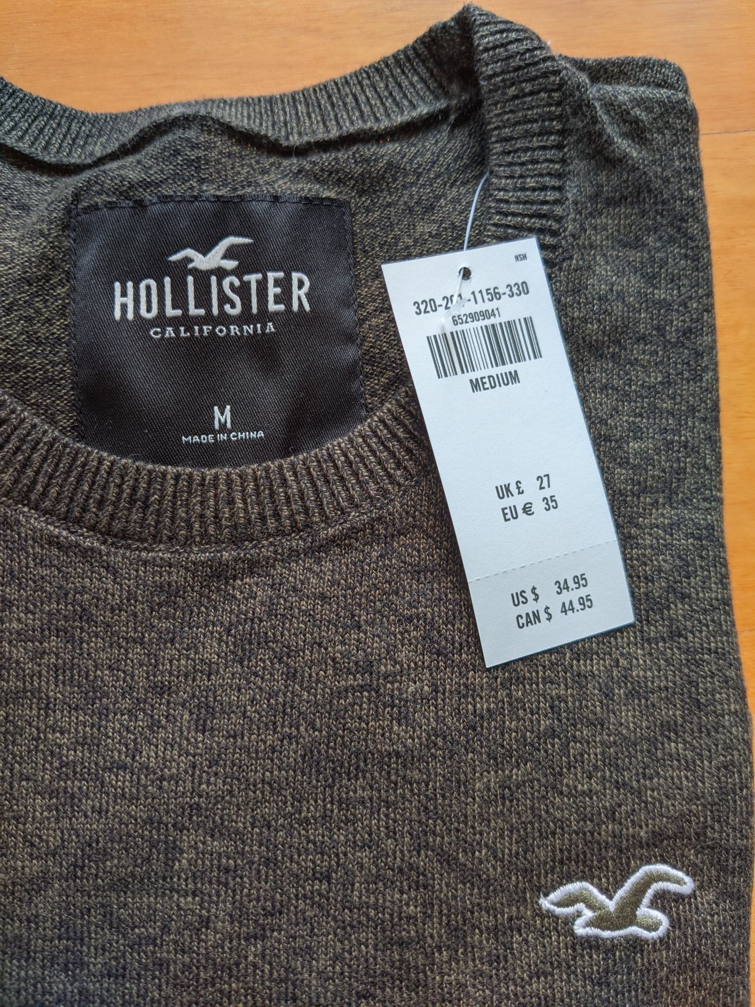 Sweater Hollister Dark Olive (M) (NOVO)