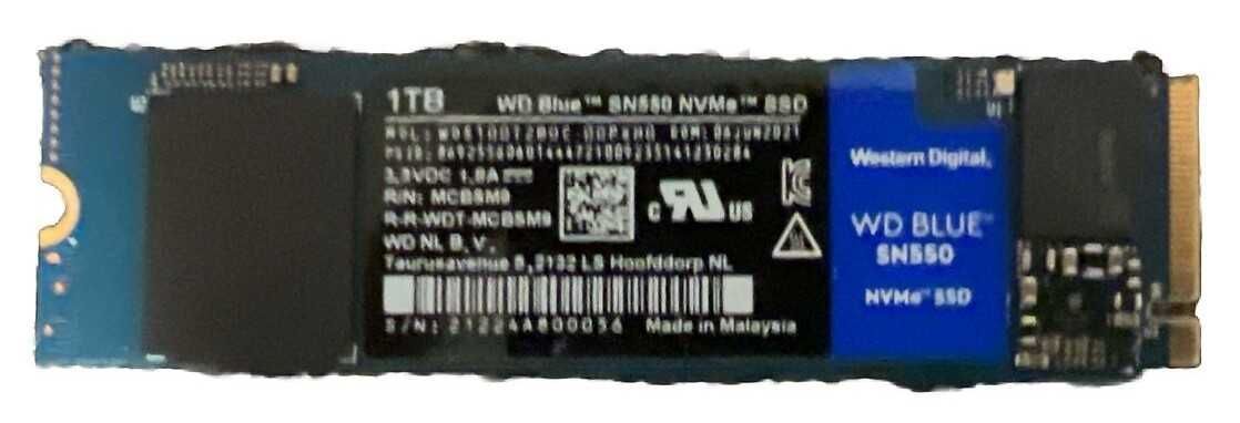 SSD m.2 NVMe WD Blue SN550 1 TB - флеш 3D TLC NAND (WDS100T2B0C)