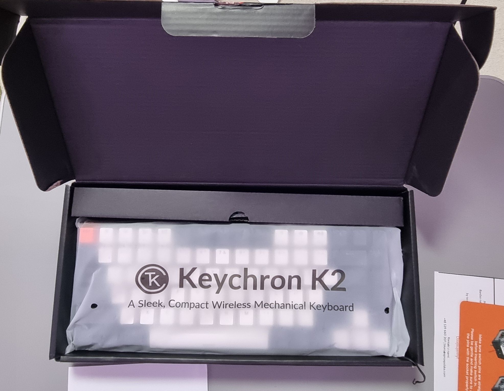 Klawiatura mechaniczna Keychron K2 RGB Brown Switch Hot Swappable V2