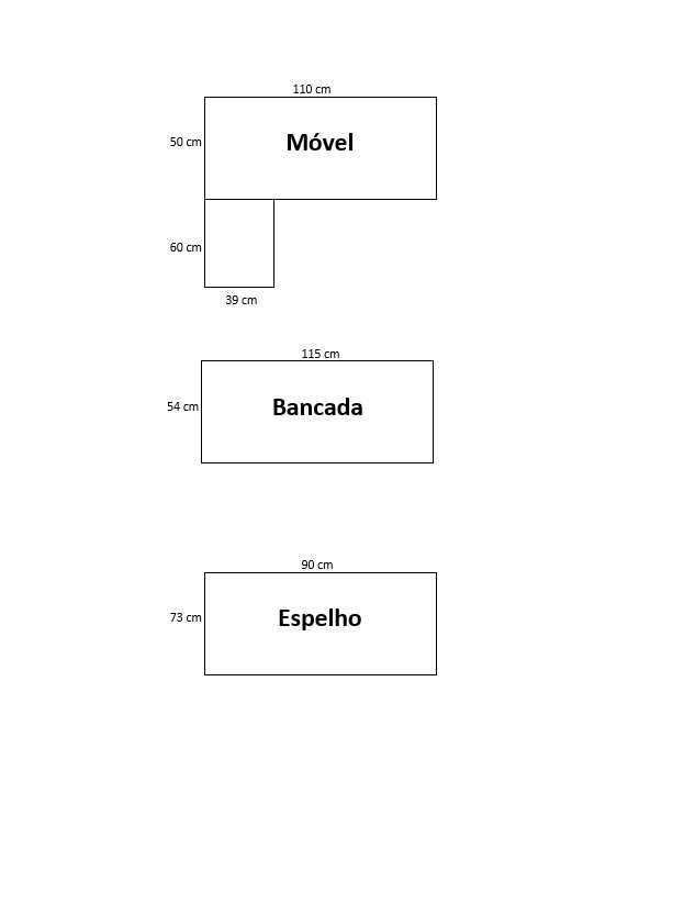 Móvel de WC e espelho