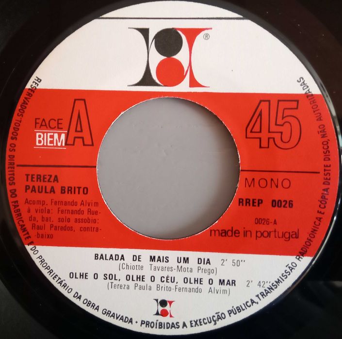 Teresa Paula Brito	- - - - -	Em Quatro Canções Para Fim de Noite	- 	EP