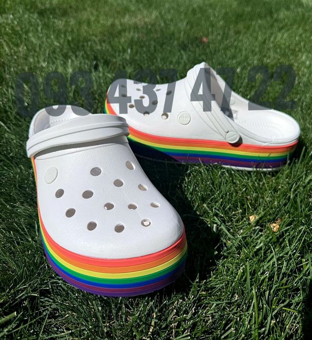 Жіночі крокси на платформі Crocs Crocband Platform Ідеальні Crocs Clog