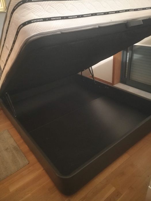 Cama com arrumação Ikea + Colchão ortopédico Bracara 200×160