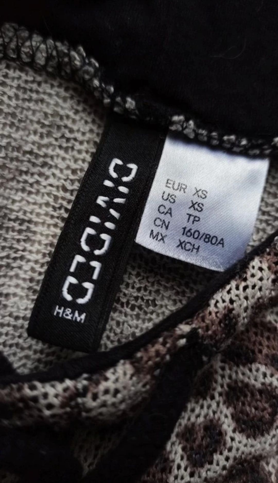 bluza z kapturem siateczkowa siatka ze wzorem w panterkę XS