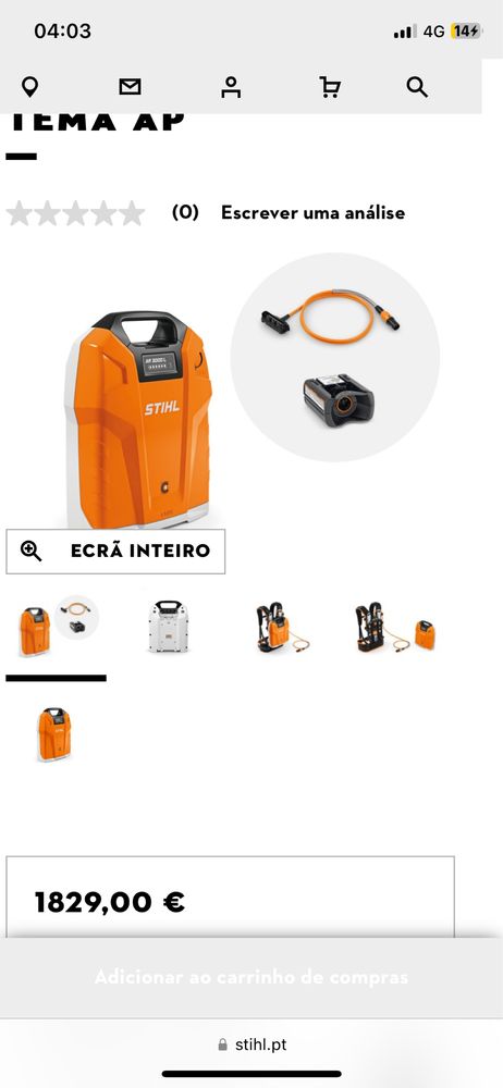 Soprador STIHL BGA 100 + bateria de mochila AR 3000 L