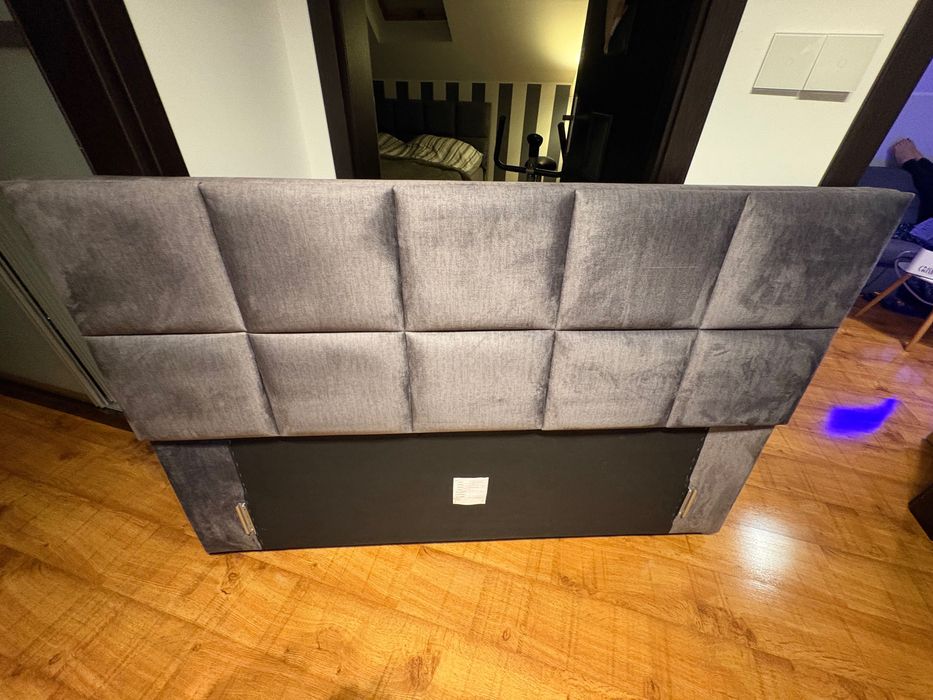 Wezgłowie szare do łóżka