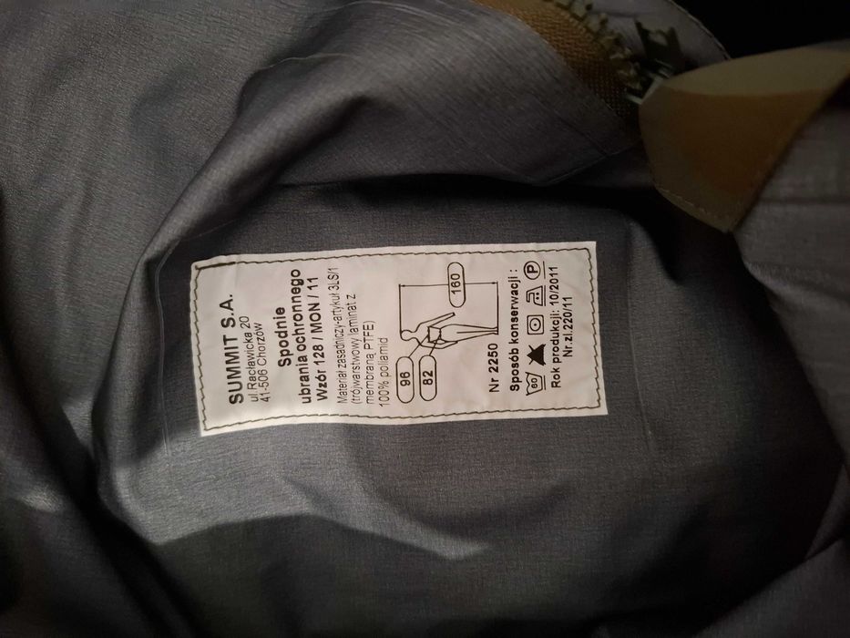 Ubranie ochronne GoreTex