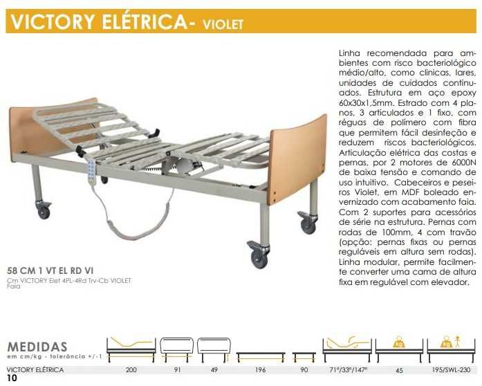 Cama articulada elétrica