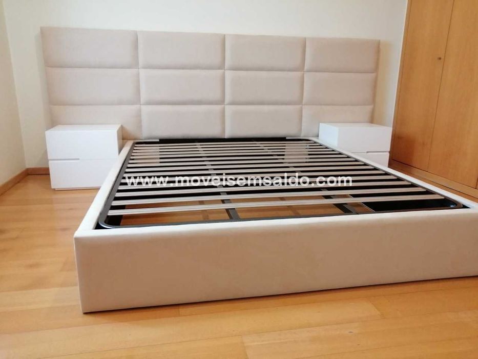 Cama de Casal Estofada - Fabricamos todas medidas, materiais e cores