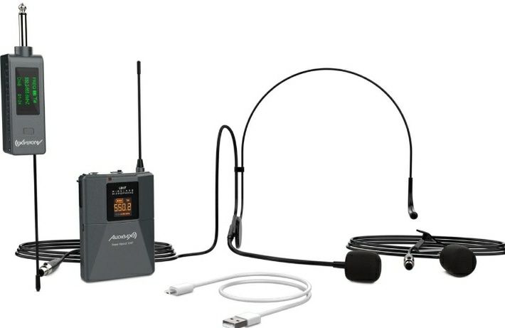 Microfone de Lapela UHF c/oferta de Headset