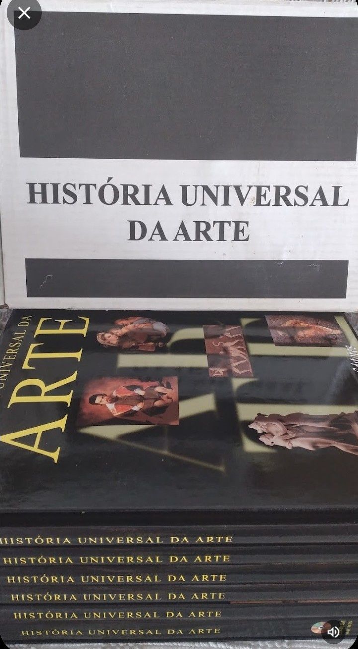 História Universal Arte - 5 livros caixa original oferta estojo com cd