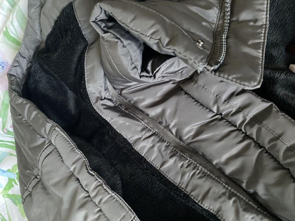 Szara puchowa kurtka damska calvin klein rozmiar s jesień zima
