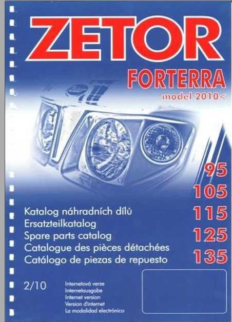 Katalog części Zetor Frontera 95, 105, 115, 125, 135