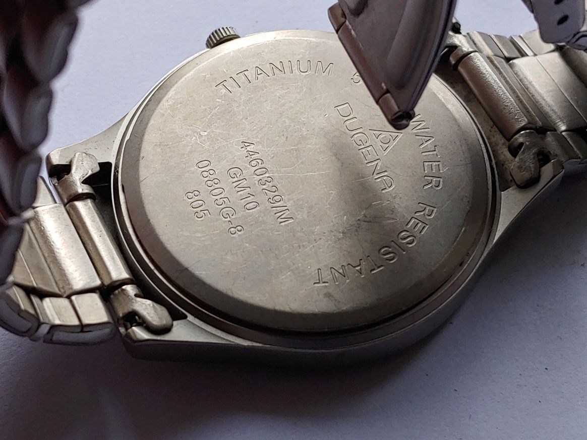 Zegarek Dugena Titanium .srebrny kolor.oryginalna bransoleta