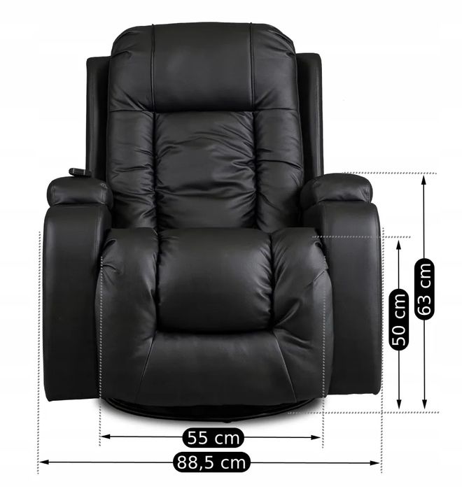 Fotel wypoczynkowy relax obrotowy masaż