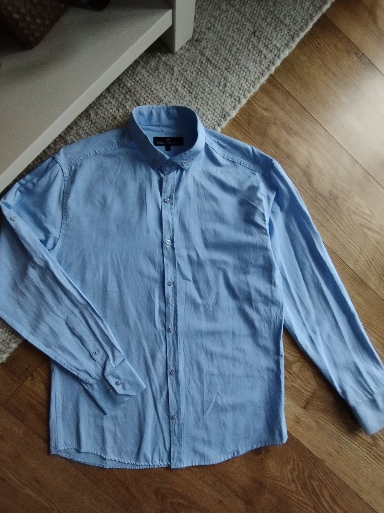 Rozmiar XL, błękitna koszula męska