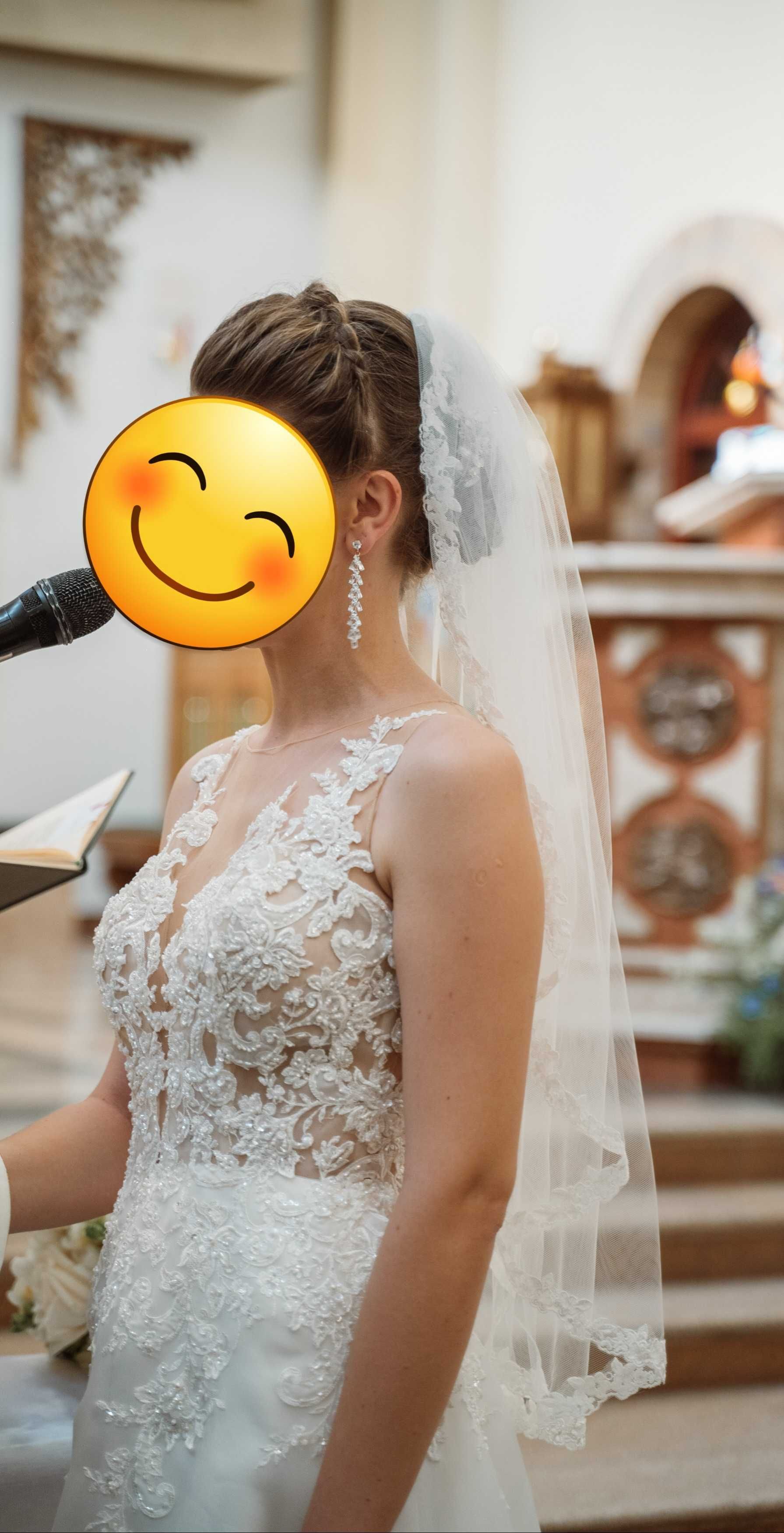 Kolczyki ślubne wiszące srebrne