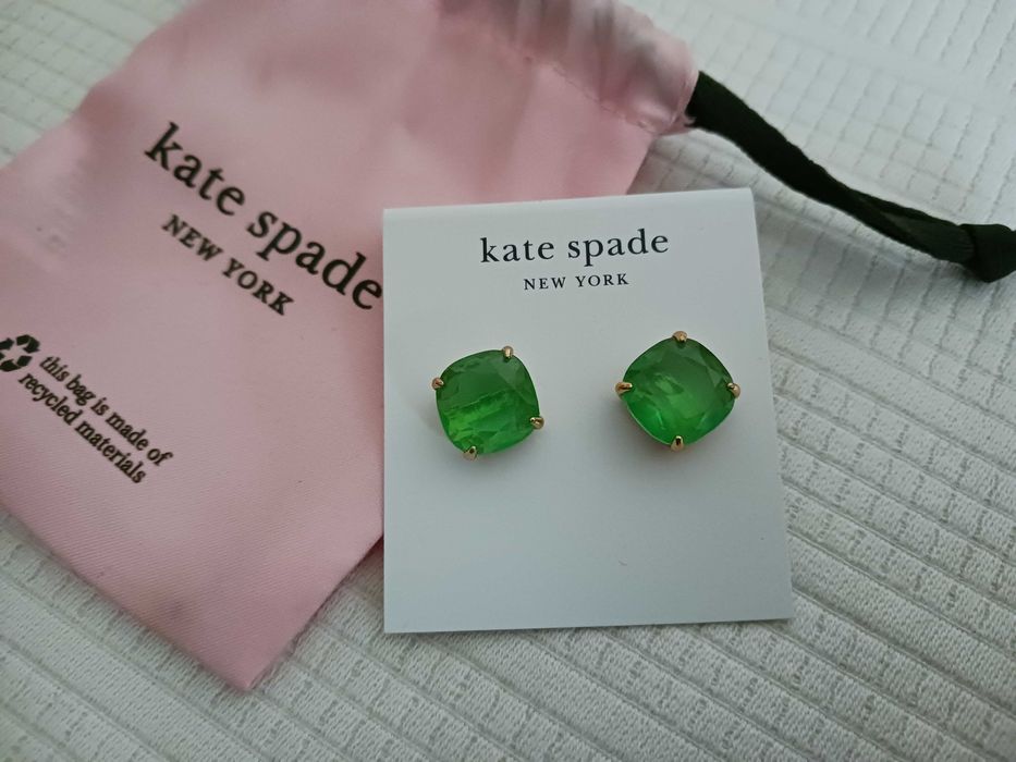 Brincos verdes Kate Spade