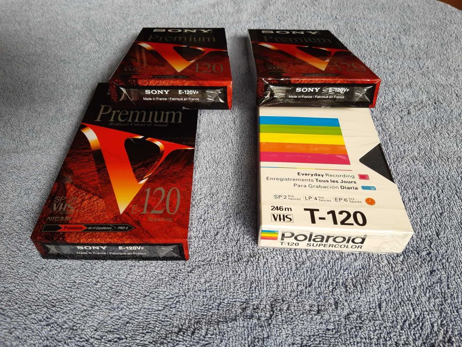 Cassetes VHS Novas Seladas – Sony e Polaroid