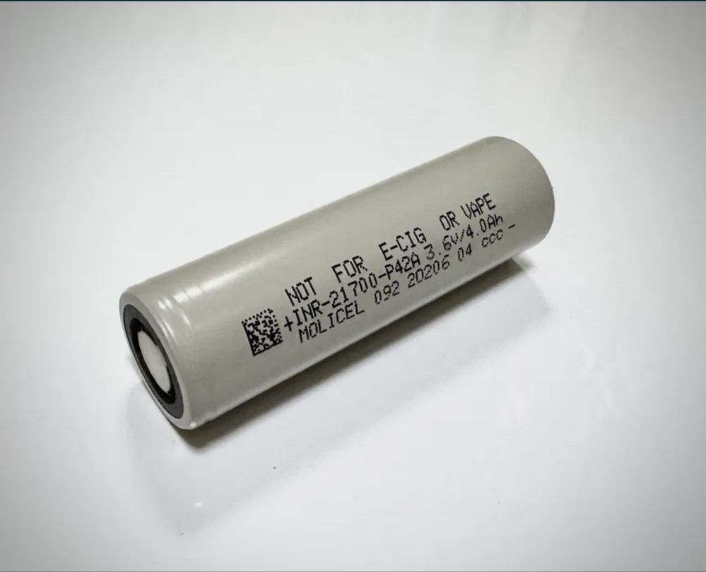 Li-ion акумулятор Molicel INR-21700-P42A 4200mAh 45A — для FPV, дронів