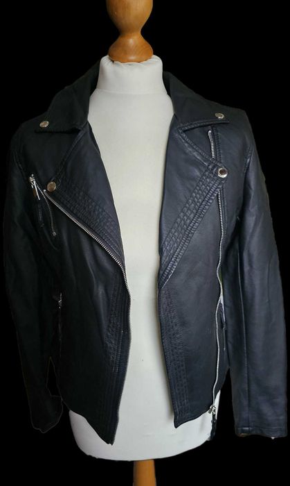 Kurtka skórzana ramoneska czarna S