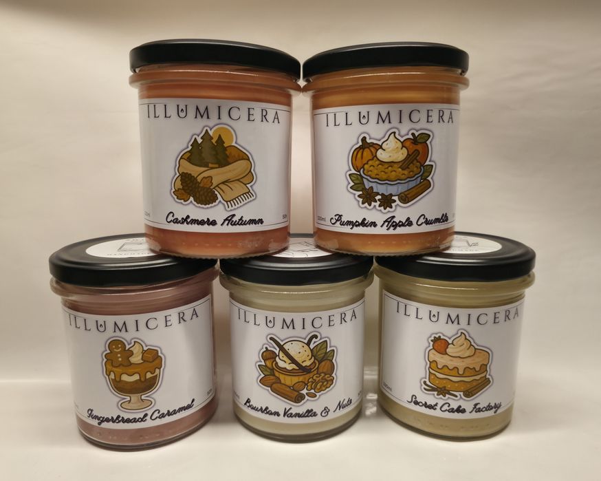 Świeczka Świeca Sojowa Zapachowa Cashmere Autumn 330ml/50h