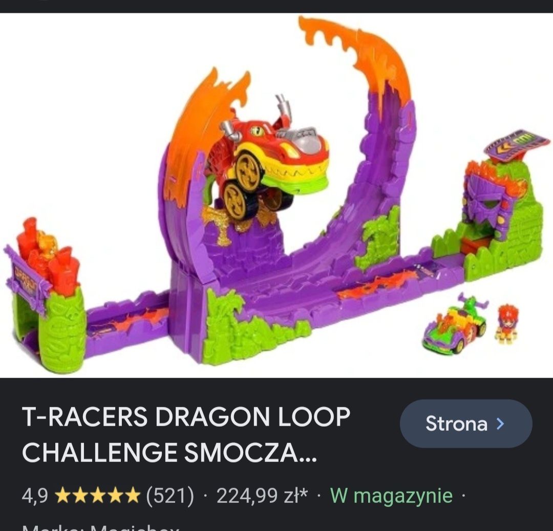 Zabawka z wyrzutnią T-Races Dragon Loop