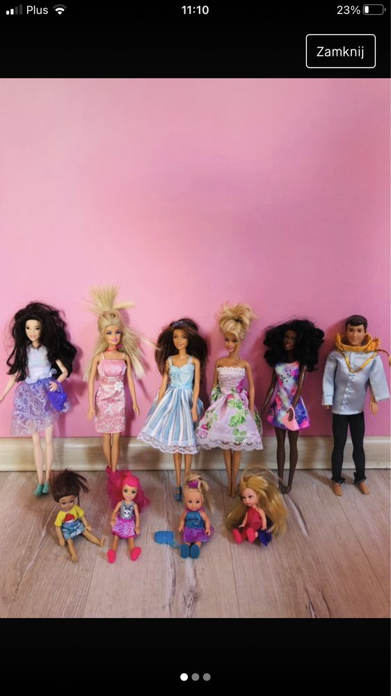 Barbie 5szt +ken+Chelsea ,duzy zestaw +akcesoria ,