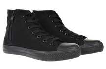 Rozmiar: 38 Trampki Wysokie Czarne Damskie Buty Sportowe 6423