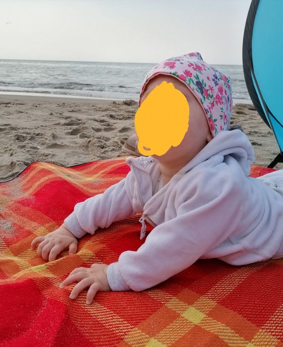 Czapeczka w kwiatki r.68, czapka niemowlęca bawełniana wiosenna,beanie