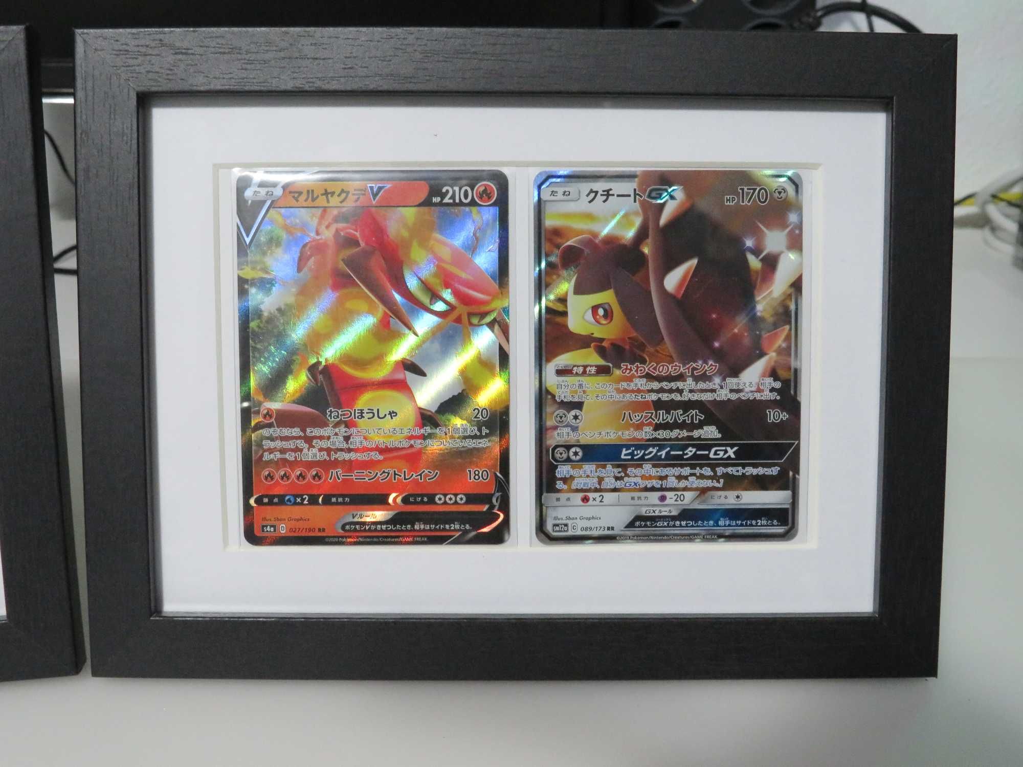 Quadros personalizados com cartas Oficiais Pokemon ULTRA RARAS GX e V