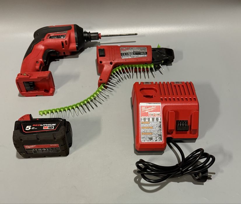 Milwaukee M18 FSG + CA55 – wkrętarka do karton gipsu, zadbana Polecam