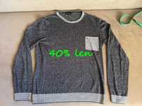 Longsleeve męski, bluza 40% len, Hugo Boss r. L idealny stan