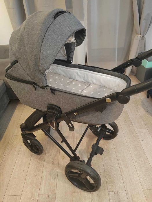 Wózek Adamex Cristiano plus fotelik Baby Safe York z bazą Izofix