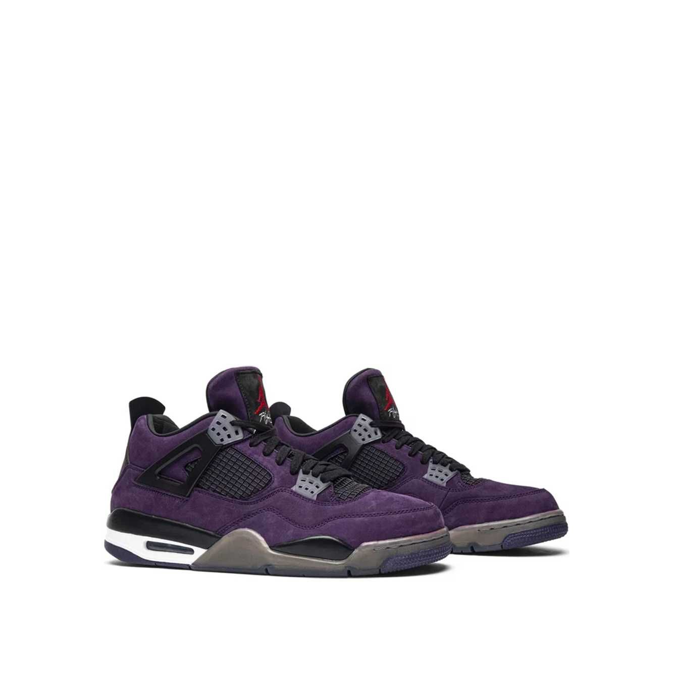 Кросівки Travis Scott x Air Jordan 4 Retro 'Purple Suede - White Midso