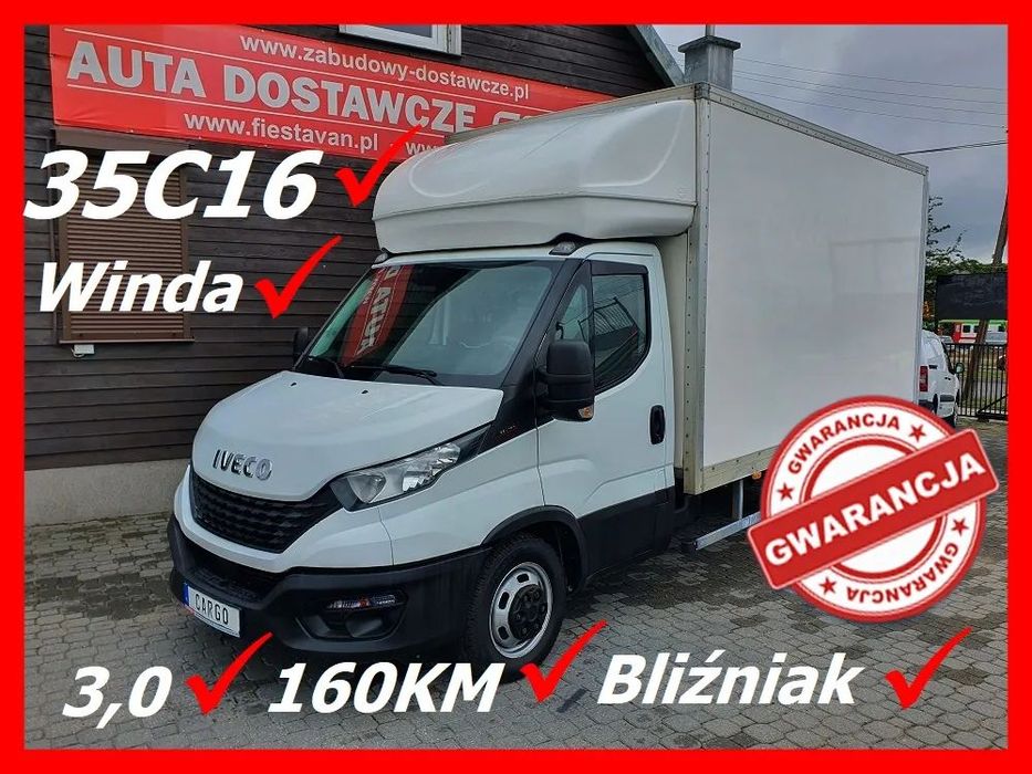 Iveco DAILY  35C16 3,0 160 KM Kontener WINDA Klima Tempomat Bliźniak