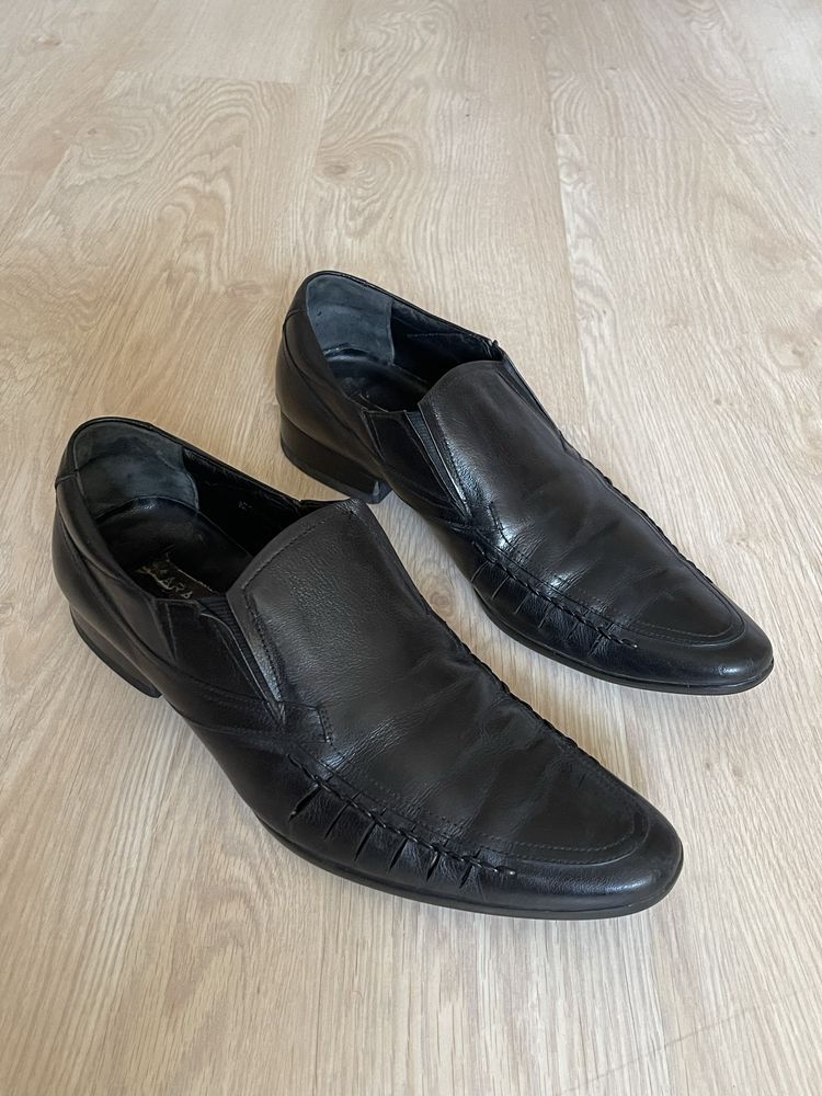 Туфли мужские черные кожаные Aragona р.42