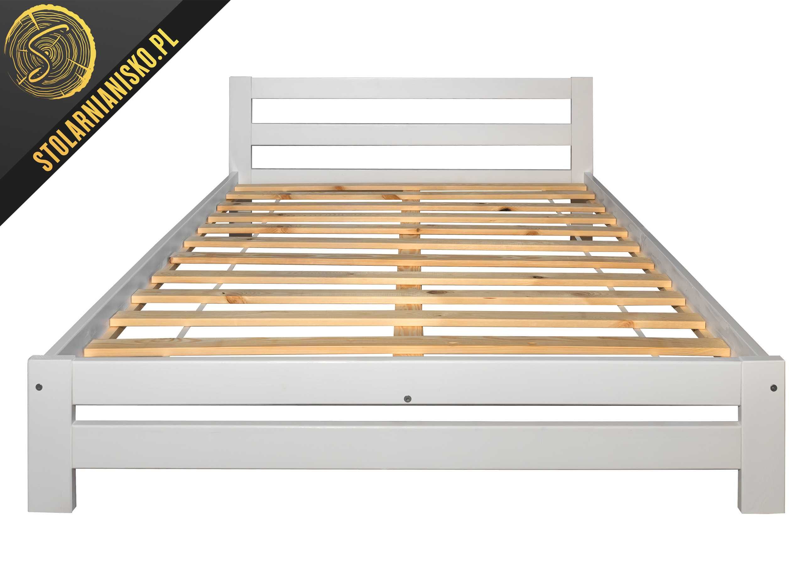 Łóżko drewniane białe 120x200 od Producenta