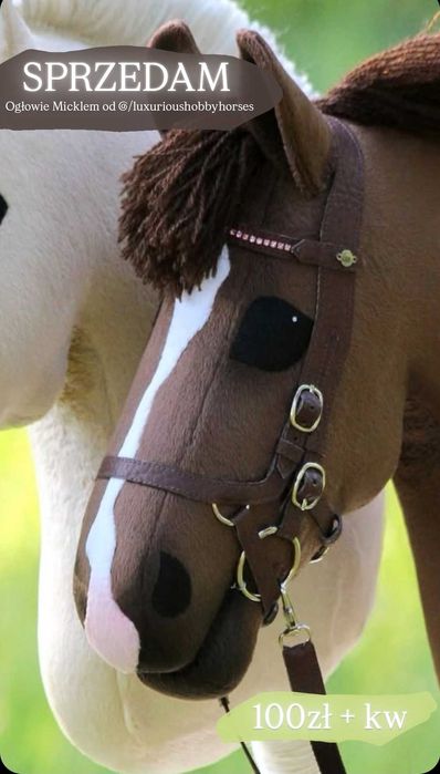 Ogłowie anatomiczne micklem dla hobby horse
