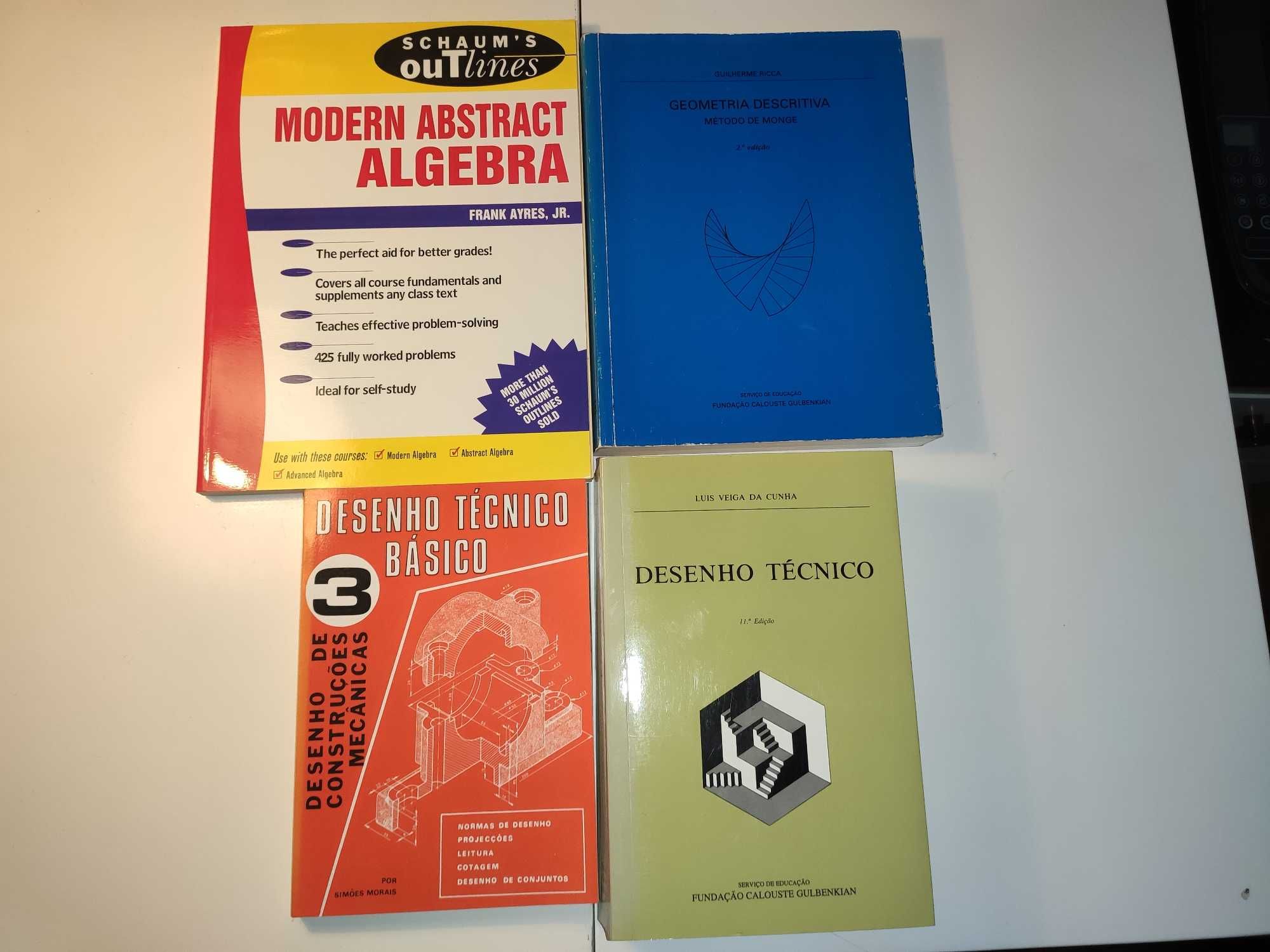 Vários Livros: Engenharia, Matemática, Álgebra, Desenho Técnico, etc.