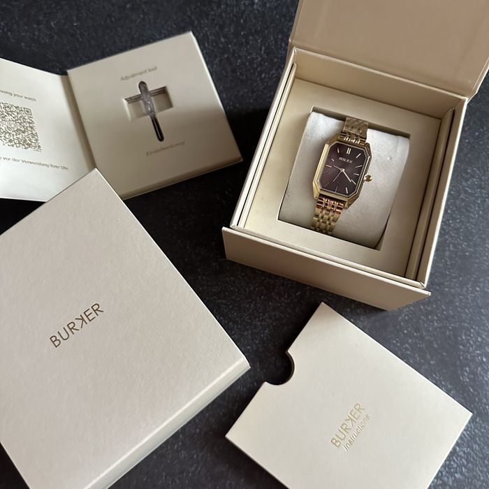 Новий годинник BURKER Isabell Gold Burgundy жіночий оригінал часы