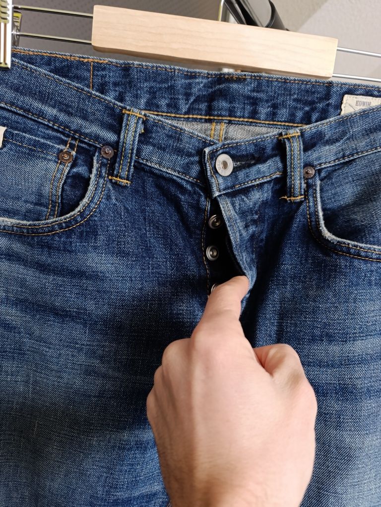 Мужские джинсы из японского денима edwin selvedge denim