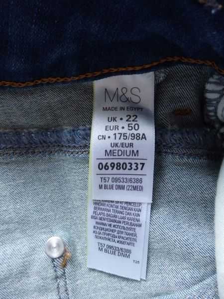 M&S nowe spodnie jeans denim Model SKINNY SCULT&LIFT UK 22 r. 50