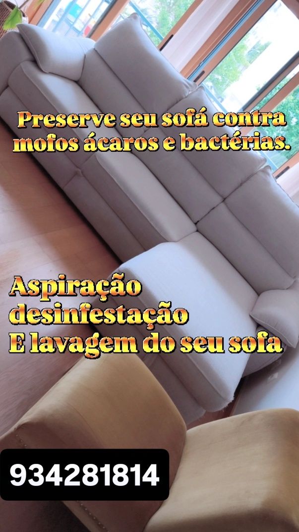 Limpeza de sofá e  colchão.
