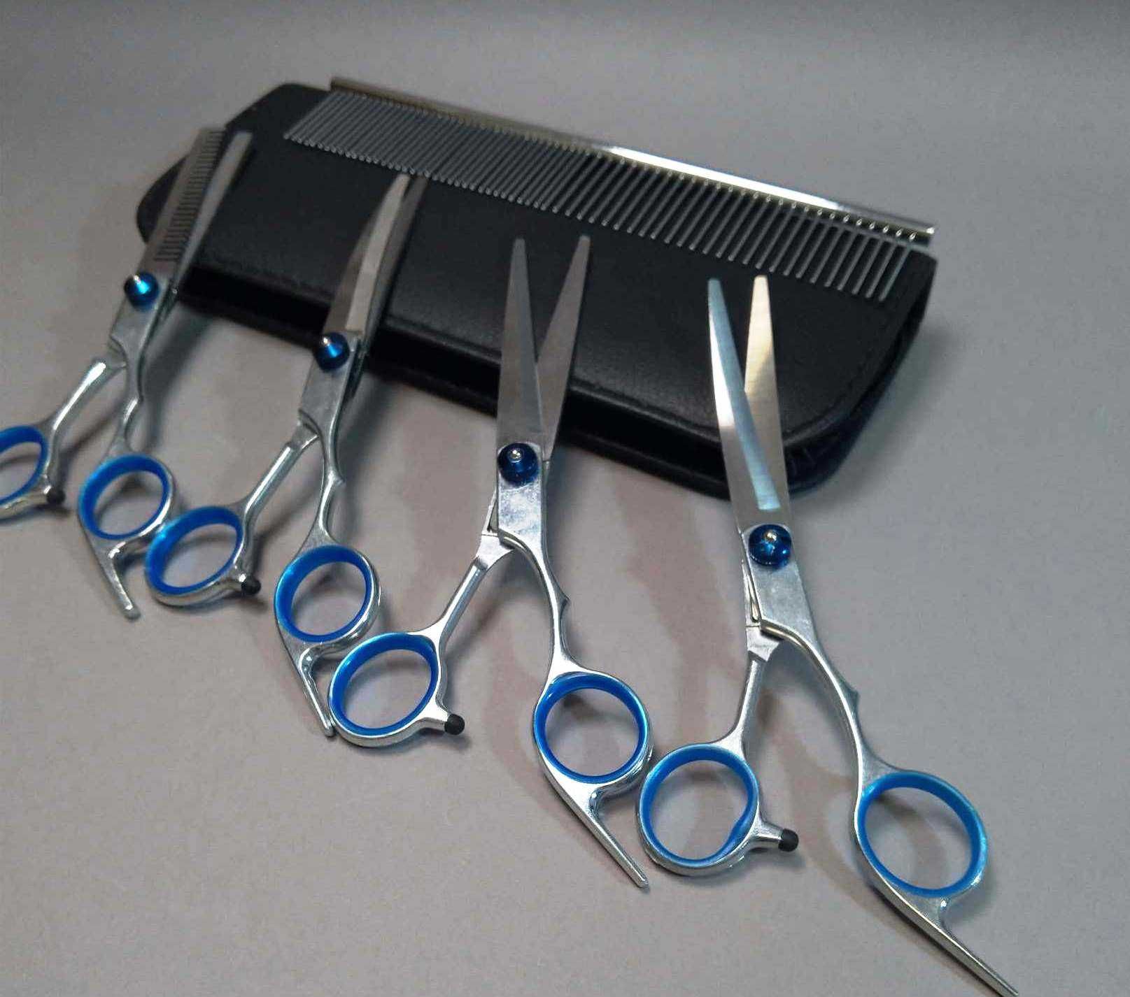 Набор ножниц для груминга стрижки 5in1 домашних животных