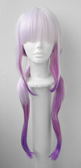 Kanna Kobayashi fioletowa ombre gradient peruka długa wig cosplay