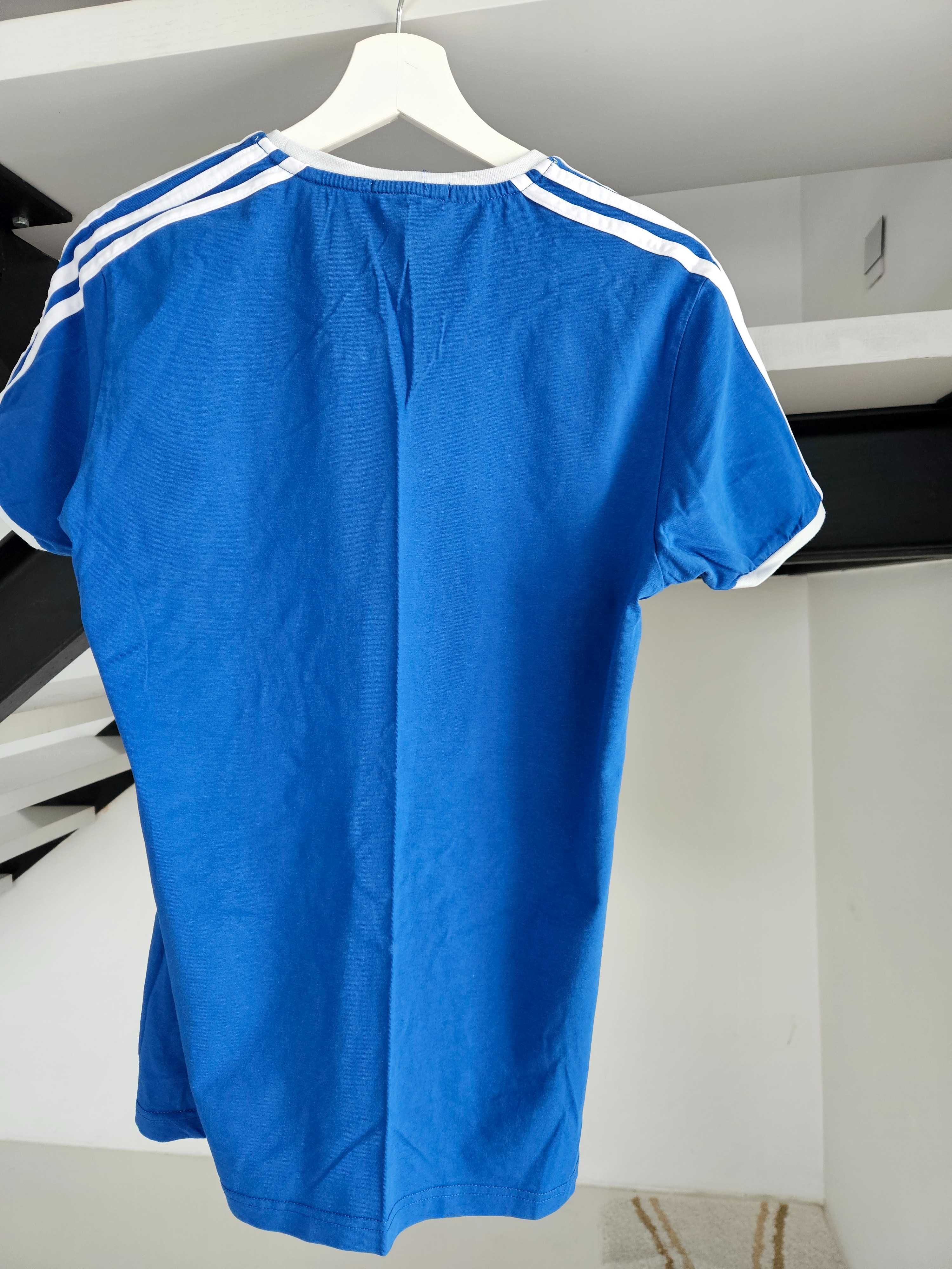 T-shirt młodzieżowy adidas niebieski