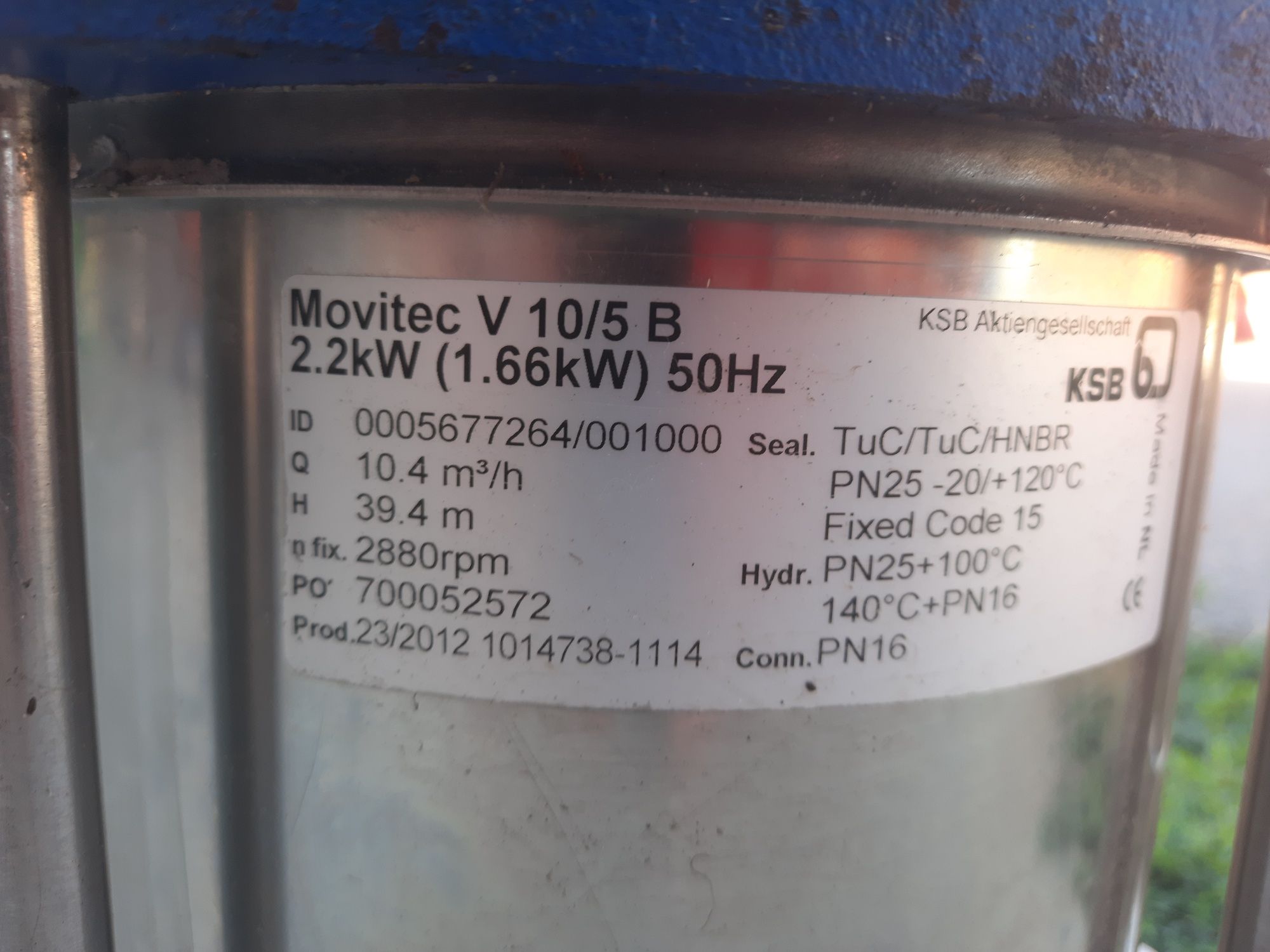 Насос Насосная станция Movitec V 10/5 B 2.2 kW 50hz насос