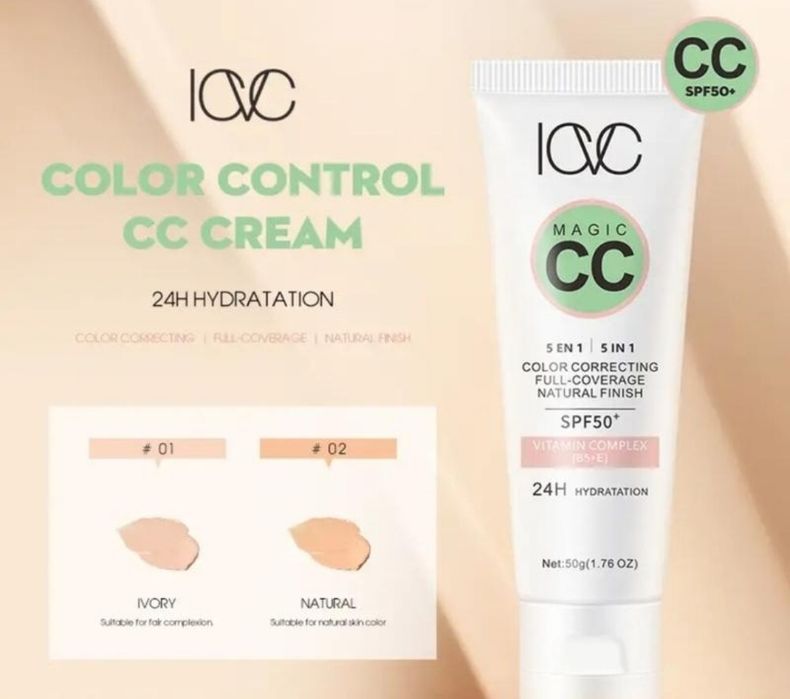Магічний CC крем, 5 в 1 - багатофункціональний коректор та освітлювач