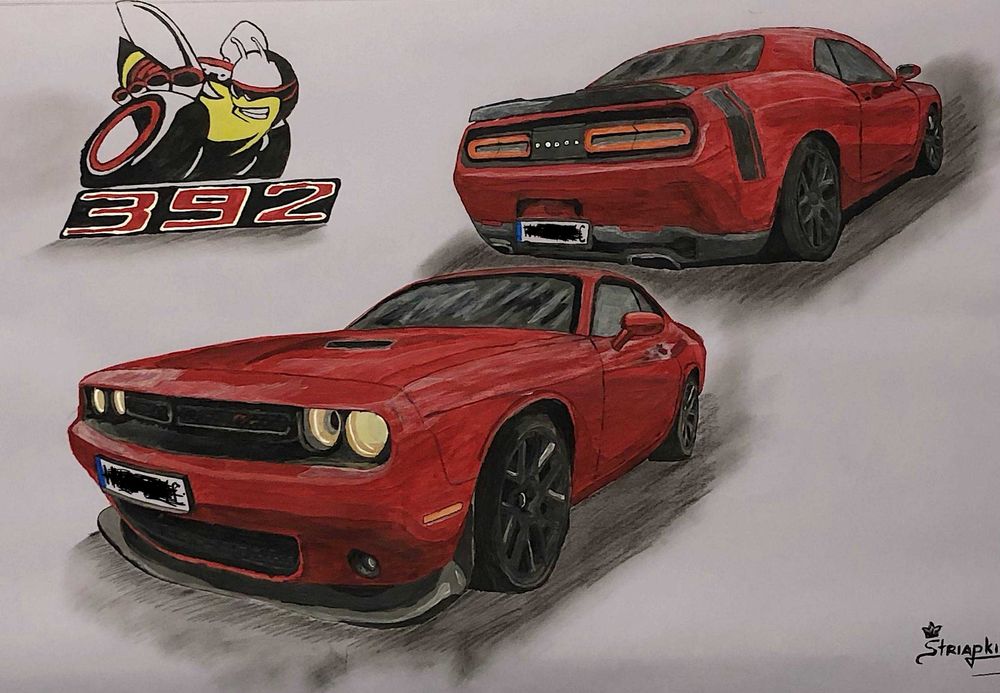 Poster/Plakat Dodge Challanger / Amerykanska Moc